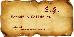 Serbán Gellért névjegykártya